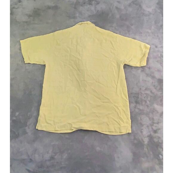 Tommy Bahama Shirt Sz S Mens Yellow 100% Polynosic Rayon Camp Short Sleeve C23 - Picture 7 of 8